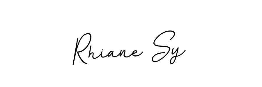This is the best signature style for the Rhiane Sy name. Also you like these signature font (BallpointsItalic-DORy9). Mix name signature. Rhiane Sy signature style 11 images and pictures png