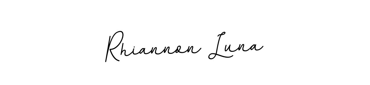 Make a beautiful signature design for name Rhiannon Luna. With this signature (BallpointsItalic-DORy9) style, you can create a handwritten signature for free. Rhiannon Luna signature style 11 images and pictures png