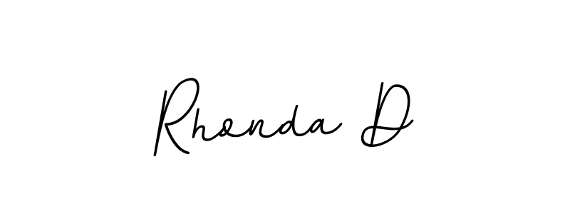 Create a beautiful signature design for name Rhonda D. With this signature (BallpointsItalic-DORy9) fonts, you can make a handwritten signature for free. Rhonda D signature style 11 images and pictures png