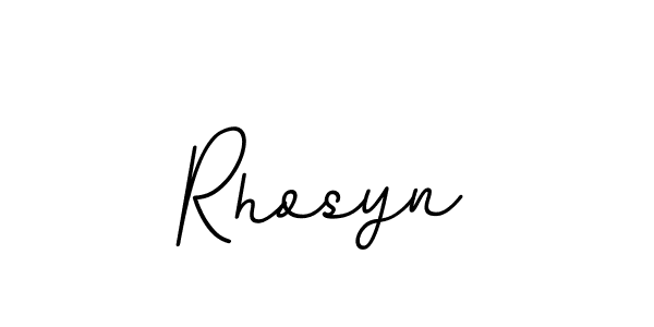 Rhosyn stylish signature style. Best Handwritten Sign (BallpointsItalic-DORy9) for my name. Handwritten Signature Collection Ideas for my name Rhosyn. Rhosyn signature style 11 images and pictures png
