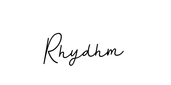 How to make Rhydhm name signature. Use BallpointsItalic-DORy9 style for creating short signs online. This is the latest handwritten sign. Rhydhm signature style 11 images and pictures png