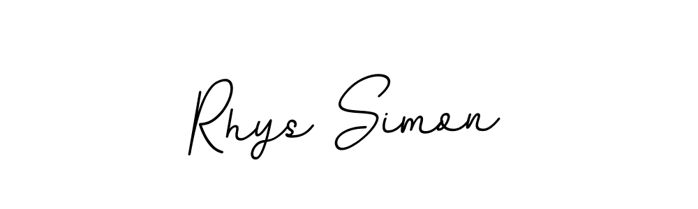 The best way (BallpointsItalic-DORy9) to make a short signature is to pick only two or three words in your name. The name Rhys Simon include a total of six letters. For converting this name. Rhys Simon signature style 11 images and pictures png