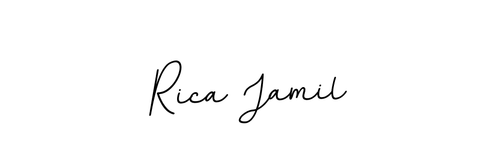 if you are searching for the best signature style for your name Rica Jamil. so please give up your signature search. here we have designed multiple signature styles  using BallpointsItalic-DORy9. Rica Jamil signature style 11 images and pictures png