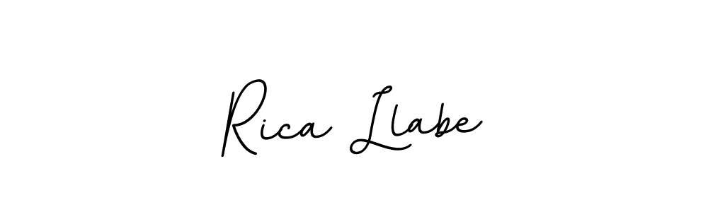 BallpointsItalic-DORy9 is a professional signature style that is perfect for those who want to add a touch of class to their signature. It is also a great choice for those who want to make their signature more unique. Get Rica Llabe name to fancy signature for free. Rica Llabe signature style 11 images and pictures png