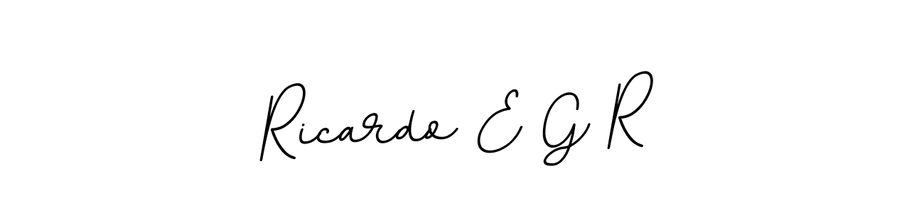 Ricardo E G R stylish signature style. Best Handwritten Sign (BallpointsItalic-DORy9) for my name. Handwritten Signature Collection Ideas for my name Ricardo E G R. Ricardo E G R signature style 11 images and pictures png