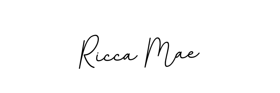 Create a beautiful signature design for name Ricca Mae. With this signature (BallpointsItalic-DORy9) fonts, you can make a handwritten signature for free. Ricca Mae signature style 11 images and pictures png