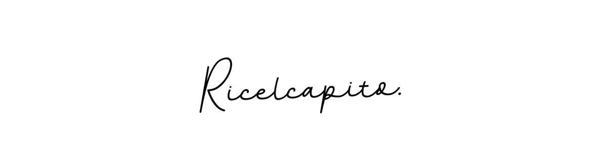 Create a beautiful signature design for name Ricelcapito.. With this signature (BallpointsItalic-DORy9) fonts, you can make a handwritten signature for free. Ricelcapito. signature style 11 images and pictures png