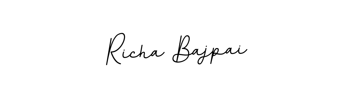 if you are searching for the best signature style for your name Richa Bajpai. so please give up your signature search. here we have designed multiple signature styles  using BallpointsItalic-DORy9. Richa Bajpai signature style 11 images and pictures png