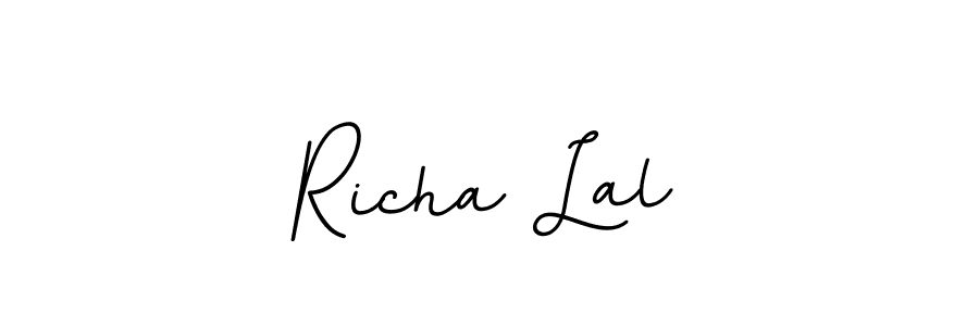 Design your own signature with our free online signature maker. With this signature software, you can create a handwritten (BallpointsItalic-DORy9) signature for name Richa Lal. Richa Lal signature style 11 images and pictures png