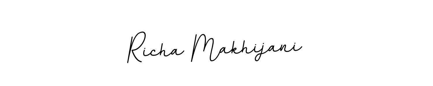 How to make Richa Makhijani name signature. Use BallpointsItalic-DORy9 style for creating short signs online. This is the latest handwritten sign. Richa Makhijani signature style 11 images and pictures png