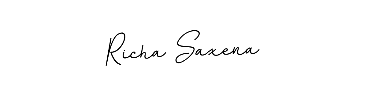 Create a beautiful signature design for name Richa Saxena. With this signature (BallpointsItalic-DORy9) fonts, you can make a handwritten signature for free. Richa Saxena signature style 11 images and pictures png