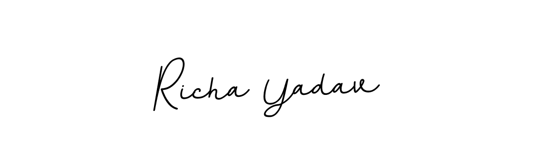Richa Yadav stylish signature style. Best Handwritten Sign (BallpointsItalic-DORy9) for my name. Handwritten Signature Collection Ideas for my name Richa Yadav. Richa Yadav signature style 11 images and pictures png