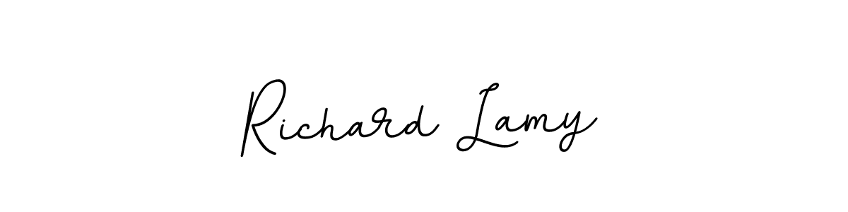 How to make Richard Lamy name signature. Use BallpointsItalic-DORy9 style for creating short signs online. This is the latest handwritten sign. Richard Lamy signature style 11 images and pictures png