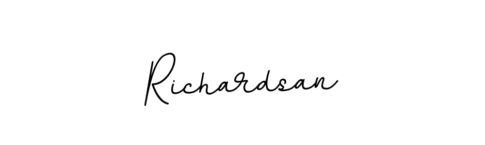 Use a signature maker to create a handwritten signature online. With this signature software, you can design (BallpointsItalic-DORy9) your own signature for name Richardsan. Richardsan signature style 11 images and pictures png