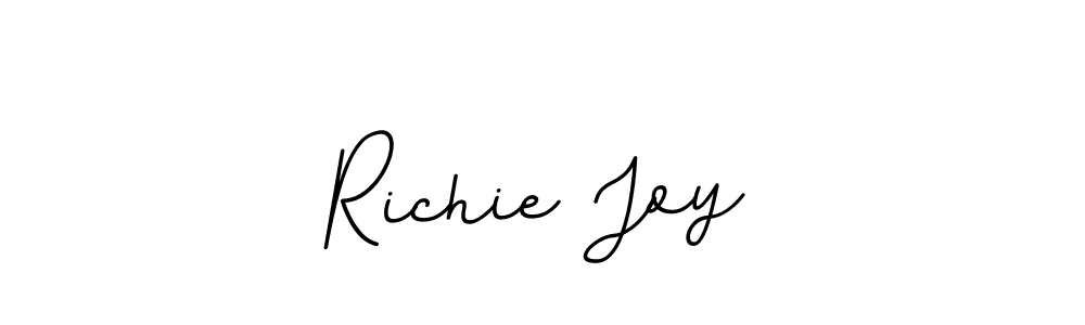 Create a beautiful signature design for name Richie Joy. With this signature (BallpointsItalic-DORy9) fonts, you can make a handwritten signature for free. Richie Joy signature style 11 images and pictures png