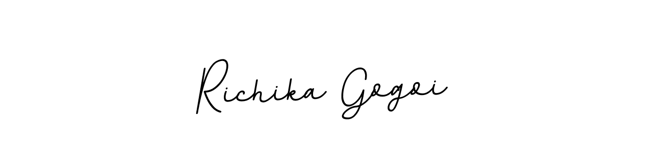 Richika Gogoi stylish signature style. Best Handwritten Sign (BallpointsItalic-DORy9) for my name. Handwritten Signature Collection Ideas for my name Richika Gogoi. Richika Gogoi signature style 11 images and pictures png