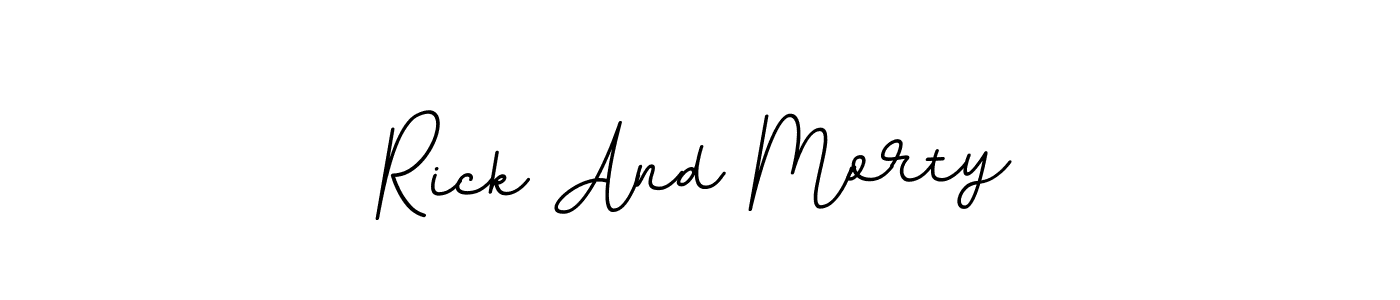 Similarly BallpointsItalic-DORy9 is the best handwritten signature design. Signature creator online .You can use it as an online autograph creator for name Rick And Morty. Rick And Morty signature style 11 images and pictures png