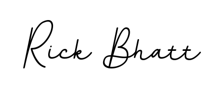 A timeless handwritten aesthetic for Rick Bhatt. The BallpointsItalic-DORy9 font gives your signature a handcrafted feel with natural curves. Rick Bhatt signature style 11 images and pictures png