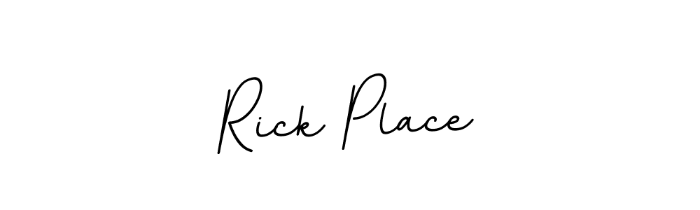 Create a beautiful signature design for name Rick Place. With this signature (BallpointsItalic-DORy9) fonts, you can make a handwritten signature for free. Rick Place signature style 11 images and pictures png