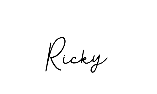 Design your own signature with our free online signature maker. With this signature software, you can create a handwritten (BallpointsItalic-DORy9) signature for name Ricky. Ricky signature style 11 images and pictures png