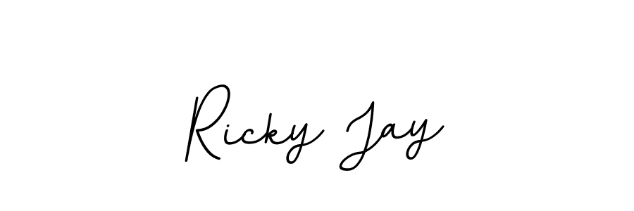 Use a signature maker to create a handwritten signature online. With this signature software, you can design (BallpointsItalic-DORy9) your own signature for name Ricky Jay. Ricky Jay signature style 11 images and pictures png