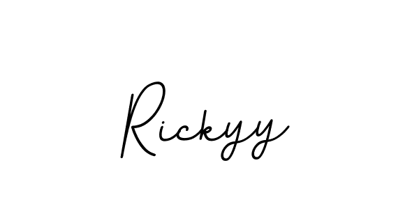Use a signature maker to create a handwritten signature online. With this signature software, you can design (BallpointsItalic-DORy9) your own signature for name Rickyy. Rickyy signature style 11 images and pictures png