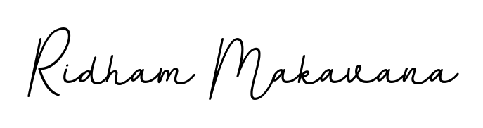 Generate high-definition signature styles for Ridham Makavana. The BallpointsItalic-DORy9 typeface ensures crisp legibility and sophisticated design. Ridham Makavana signature style 11 images and pictures png