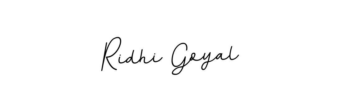 Make a beautiful signature design for name Ridhi Goyal. With this signature (BallpointsItalic-DORy9) style, you can create a handwritten signature for free. Ridhi Goyal signature style 11 images and pictures png