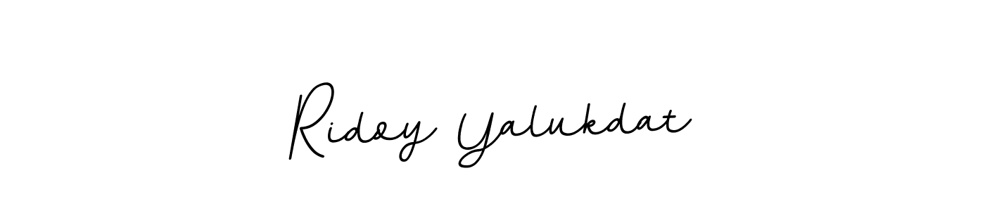 Design your own signature with our free online signature maker. With this signature software, you can create a handwritten (BallpointsItalic-DORy9) signature for name Ridoy Yalukdat. Ridoy Yalukdat signature style 11 images and pictures png