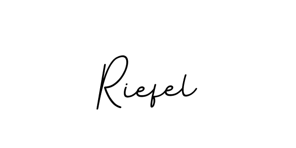 Use a signature maker to create a handwritten signature online. With this signature software, you can design (BallpointsItalic-DORy9) your own signature for name Riefel. Riefel signature style 11 images and pictures png