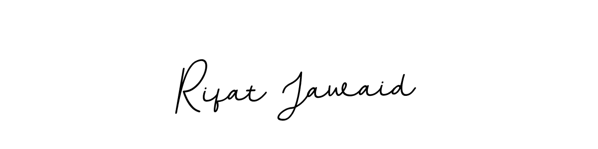 Make a beautiful signature design for name Rifat Jawaid. With this signature (BallpointsItalic-DORy9) style, you can create a handwritten signature for free. Rifat Jawaid signature style 11 images and pictures png