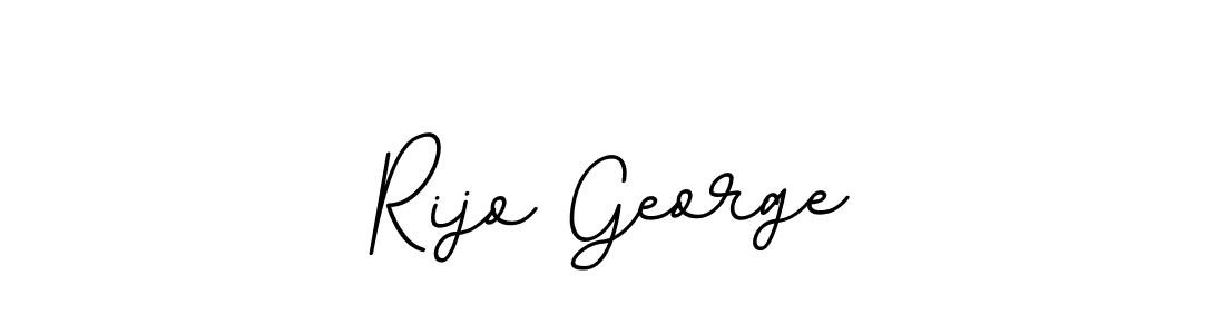 Use a signature maker to create a handwritten signature online. With this signature software, you can design (BallpointsItalic-DORy9) your own signature for name Rijo George. Rijo George signature style 11 images and pictures png