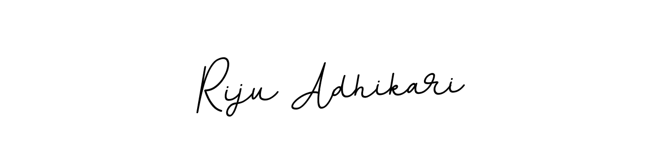 Make a beautiful signature design for name Riju Adhikari. With this signature (BallpointsItalic-DORy9) style, you can create a handwritten signature for free. Riju Adhikari signature style 11 images and pictures png