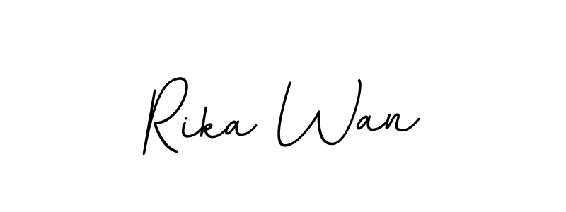 This is the best signature style for the Rika Wan name. Also you like these signature font (BallpointsItalic-DORy9). Mix name signature. Rika Wan signature style 11 images and pictures png