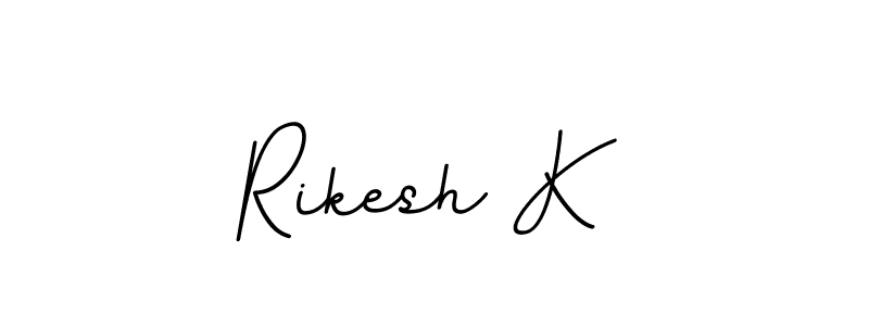 The best way (BallpointsItalic-DORy9) to make a short signature is to pick only two or three words in your name. The name Rikesh K include a total of six letters. For converting this name. Rikesh K signature style 11 images and pictures png