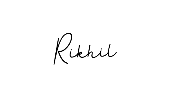 Design your own signature with our free online signature maker. With this signature software, you can create a handwritten (BallpointsItalic-DORy9) signature for name Rikhil. Rikhil signature style 11 images and pictures png