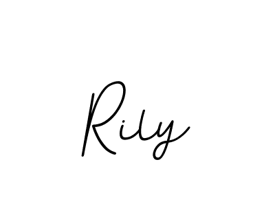 How to make Rily name signature. Use BallpointsItalic-DORy9 style for creating short signs online. This is the latest handwritten sign. Rily signature style 11 images and pictures png