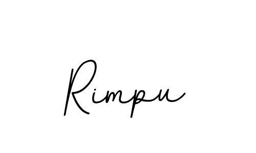 Create a beautiful signature design for name Rimpu. With this signature (BallpointsItalic-DORy9) fonts, you can make a handwritten signature for free. Rimpu signature style 11 images and pictures png