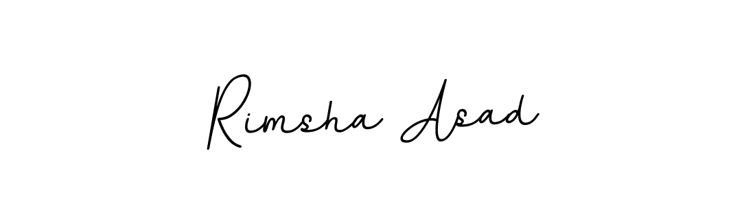 Make a beautiful signature design for name Rimsha Asad. With this signature (BallpointsItalic-DORy9) style, you can create a handwritten signature for free. Rimsha Asad signature style 11 images and pictures png