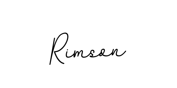 It looks lik you need a new signature style for name Rimson. Design unique handwritten (BallpointsItalic-DORy9) signature with our free signature maker in just a few clicks. Rimson signature style 11 images and pictures png