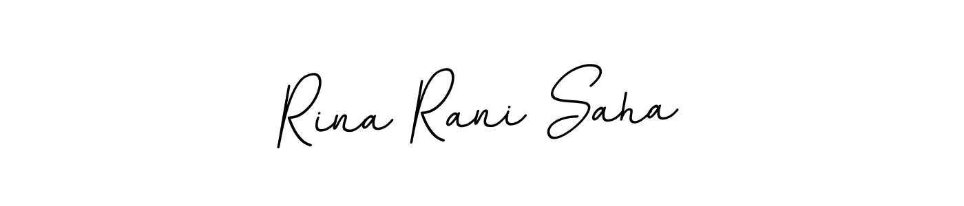 This is the best signature style for the Rina Rani Saha name. Also you like these signature font (BallpointsItalic-DORy9). Mix name signature. Rina Rani Saha signature style 11 images and pictures png