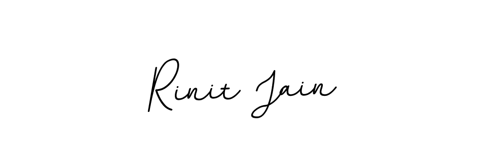 Create a beautiful signature design for name Rinit Jain. With this signature (BallpointsItalic-DORy9) fonts, you can make a handwritten signature for free. Rinit Jain signature style 11 images and pictures png