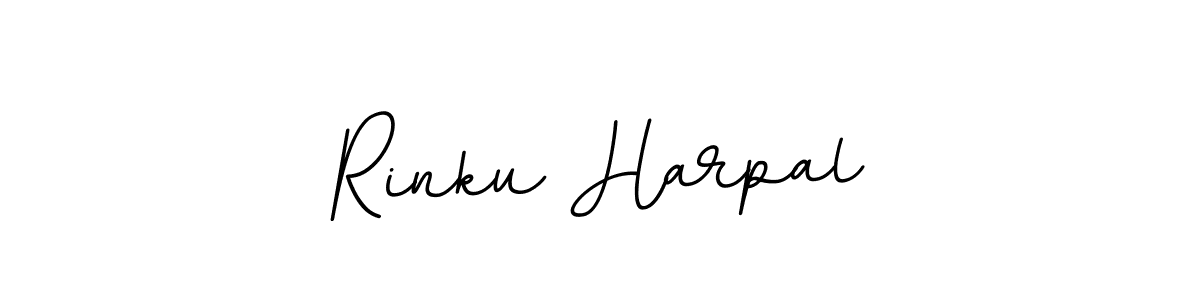 Make a beautiful signature design for name Rinku Harpal. With this signature (BallpointsItalic-DORy9) style, you can create a handwritten signature for free. Rinku Harpal signature style 11 images and pictures png