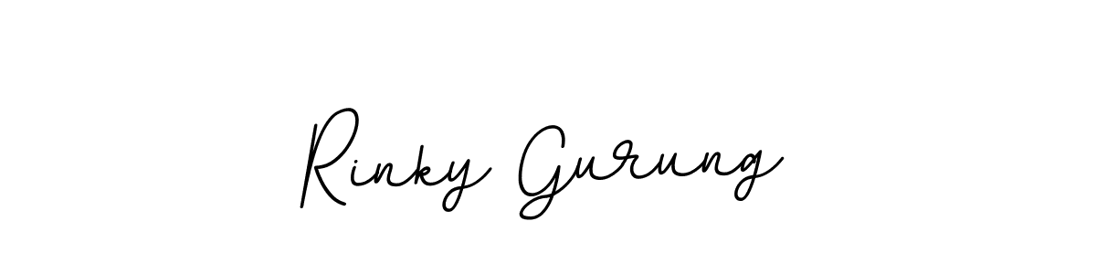 The best way (BallpointsItalic-DORy9) to make a short signature is to pick only two or three words in your name. The name Rinky Gurung include a total of six letters. For converting this name. Rinky Gurung signature style 11 images and pictures png