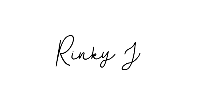 Design your own signature with our free online signature maker. With this signature software, you can create a handwritten (BallpointsItalic-DORy9) signature for name Rinky J. Rinky J signature style 11 images and pictures png