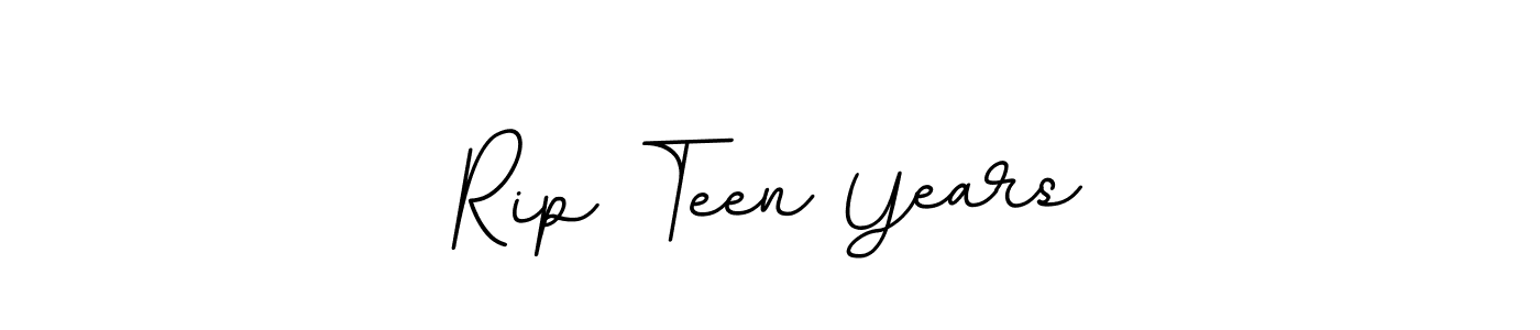 The best way (BallpointsItalic-DORy9) to make a short signature is to pick only two or three words in your name. The name Rip Teen Years include a total of six letters. For converting this name. Rip Teen Years signature style 11 images and pictures png