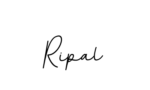 Use a signature maker to create a handwritten signature online. With this signature software, you can design (BallpointsItalic-DORy9) your own signature for name Ripal. Ripal signature style 11 images and pictures png