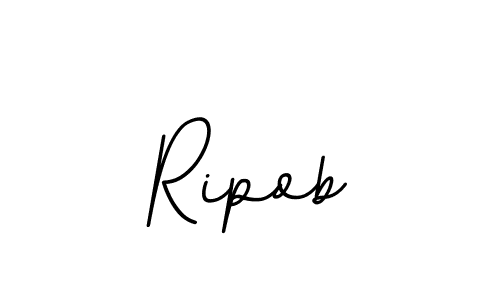 The best way (BallpointsItalic-DORy9) to make a short signature is to pick only two or three words in your name. The name Ripob include a total of six letters. For converting this name. Ripob signature style 11 images and pictures png