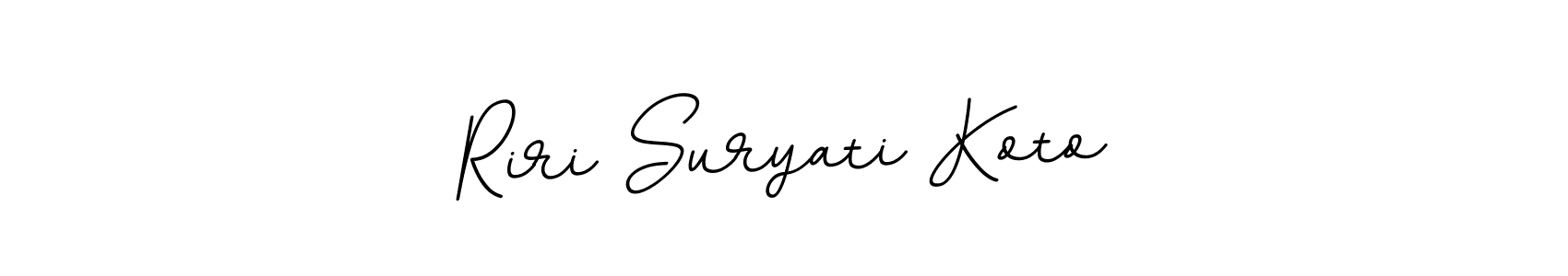 This is the best signature style for the Riri Suryati Koto name. Also you like these signature font (BallpointsItalic-DORy9). Mix name signature. Riri Suryati Koto signature style 11 images and pictures png