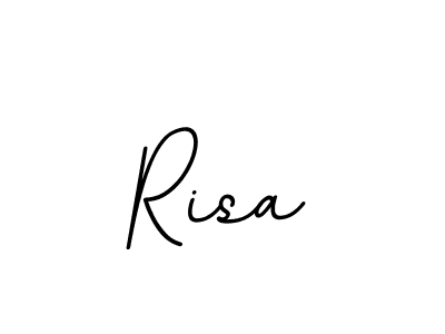 Use a signature maker to create a handwritten signature online. With this signature software, you can design (BallpointsItalic-DORy9) your own signature for name Risa. Risa signature style 11 images and pictures png